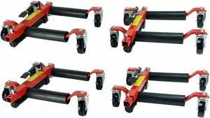 (4) Dragway Tools® 12 in. 1500 lb.  Hydraulic Wheel Dolly Vehicle Positioning Jacks Lift Hoist