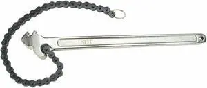 Steel Dragon Tools® 15" Steel Chain Pipe Wrench 40223 with 19" Chain 40223 5" Capacity