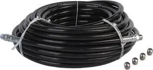 Sewer Jetter Hose & 4 Nozzles 3/8in.x 250ft. 4000 PSI & 9.0 Button Nose Thruster Flusher Monster & Degreaser Nozzles