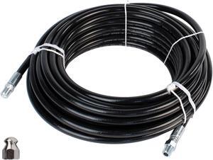 Schieffer 1/4in. x 150ft. 4400 PSI Thermoplastic Sewer Jetter Hose & 5.5 Orifice Button Nose Nozzle