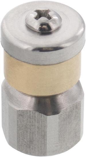 Erie Tools Rotating 1/4-inch Drain Cleaning Nozzle 5.0 Orifice 4000 PSI Stainless Steel for Sewer Pipe Water Jetter