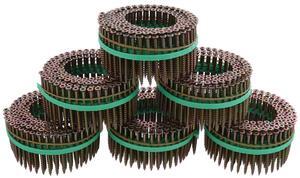 MURO® #8 x 2-1/2" Twinfast Coarse Thread Flat Head #2 Square Drive Sharp Point Screw Tip, Yellow Zinc Coating- Coil 1800 pc for Wood to Wood Subfloor and Underlayment