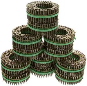 MURO® #8 x 2" Yellow Zinc Square Drive Flathead Twin Thread Wood Screws for Speed Driver