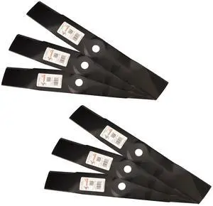 6 Rotary® 10291 Mower Blades for M145476 GX20250 AM141907 AM146715 M127500 M127673 Windsor® 50-4442 48" Deck Length 17" Width 2-1/2" Thickness .204" Center Hole 13/16" Fits 48in. Deck