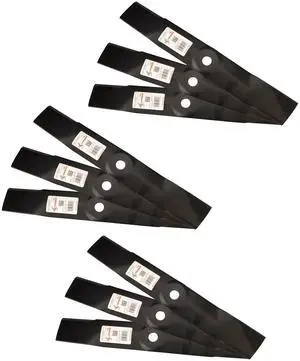 9 Rotary® 10291 Mower Blades for  M145476 GX20250 AM141907 AM146715 M127500 M127673 Windsor® 50-4442 48" Deck Length 17" Width 2-1/2" Thickness .204" Center Hole 13/16" Fits 48in. Deck