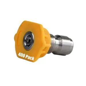 400 Pack of Erie Tools 4.0 Stainless Steel Orifice 15 Degree 1/4in. Quick Connect 4000 PSI High Pressure Washer Spray Nozzle Tips