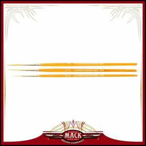 Set of 3 Size 4/0-1 Series AJ Alan Johnson Signature Fine Detailing Pinstriper Special Taklon Brushes