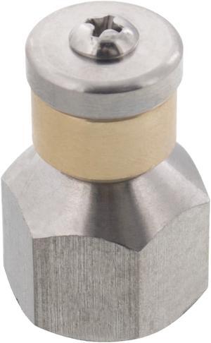 Erie Tools Rotating 3/8" Drain Cleaning Nozzle 7.0 Orifice 4000 PSI Stainless Steel for Sewer Pipe Water Jetter