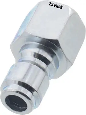 25 pack of Pressure Washer 3/8in. Female NPT to Quick Connect Plug Zinc Plated Coupler High Temp 4000 PSI 10.5 GPM