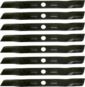 8 USA Mower Blades BD18BP Low Lift Mulching Blade Replaces Black & Decker 90548199 Length 17 1/2 in. Width 1-3/4 in. Thickness .150 in. Center Hole 1 in.