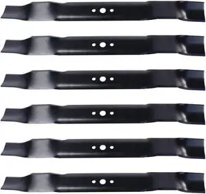 6 USA Mower Blades AYP485BP Mulching Blade Fits AYP® 141443 141443P 406713X431 Length 21-3/4 in. Width 2-1/4 in. Thickness 0.150 in. Center Hole 5/8 in. Side Hole 3/8 in. 22 in. Deck