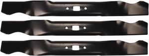 3 USA Mower Blades MTD941BP Medium Lift for MTD® Troy Bilt® 1002810 490-100-M084 742-04276 742-04276S 742-0741 Length 21 in. Width 2-1/4 in. Thickness .134 in. Center Hole Rectangular 21 in. Deck
