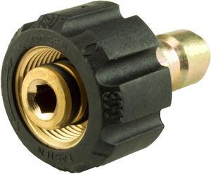 Erie Tools Pressure Washer Twist Connect M22 X 3/8" Quick Disconnect Plug 4500PSI High Pressure Brass Fitting 300° F Max Temp