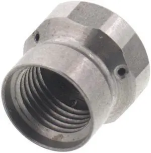 Erie Tools Button Nose 1/8" Drain Cleaning Nozzle 6.0 Orifice 5500 PSI Stainless Steel for Sewer Pipe Water Jetter