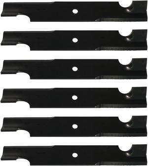 USA Mower Blades U13750BP (6) High-Lift for Gravely® 8779251 8861651 88993300 046998 Length 17in. Width 2-1/2 in. Thickness .250 in. Center Hole 5/8 in. 32 in. and 50 in. Deck