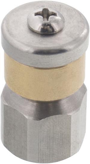 Erie Tools Rotating 1/4" Drain Cleaning Nozzle 2.0 Orifice 4000 PSI Stainless Steel for Sewer Pipe Water Jetter