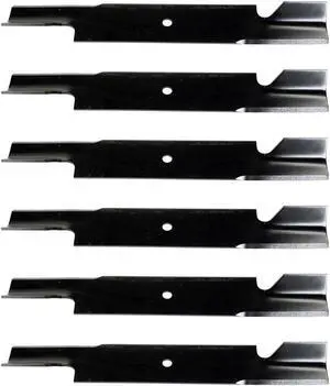 6 USA Mower Blades® U11111BP High Lift for Encore 823006 Gravely GDU10232 05290000 Scag 48111 481708 481712 482879 Length 21 in. Width 2-1/2 in. Thickness .203 in. Center Hole 5/8 in. 61 in. Deck