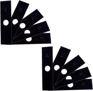 10 USA Mower Blades® Edger Blade Not Sharpened Heat Treated and Painted 8" x 2" x .120" Center Hole 1" for Craftsman SPM209366513 Echo 69601552632  601000749 Kawasaki RYB Red Max