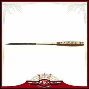 Andrew Mack Size 2 Series Long Bob Pinstriping and Scrolling Brush Black Synthetic & Blue Squirrel Blended 1 3/4" Hair Length