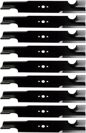 USA Mower Blades U15065BP (9) Notched High-Lift for Bobcat® 03239 112111-01 2722543-01 Length 16-1/4 in. Width 2-1/2 in. Thickness .250 in. Center Hole 5/8 in. 32 in. 48 in. Deck
