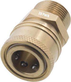 20 Erie Tools MD85.300.122 Pressure Washer M22 Male NPT to 3/8in. Quick Connect Socket Coupler