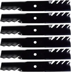 USA Mower Blades® (6) MB110BP Mulching for Bad Boy 038-5350-00 038-5350-0050 Length 16-1/2 in. Width 2-1/2 in. Thickness 0.204 in. Center Hole 5/8 in. 32" 48" Deck