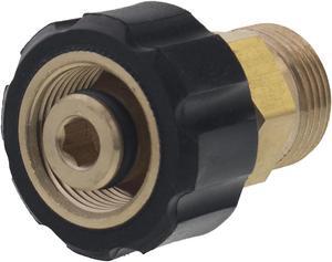 Erie Tools® Pressure Washer Twist Connect M22M X M22F Solid Brass Coupling Adapter