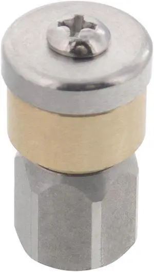 Erie Tools Rotating 1/8" Drain Cleaning Nozzle 4.0 Orifice 4000 PSI Stainless Steel for Sewer Pipe Water Jetter