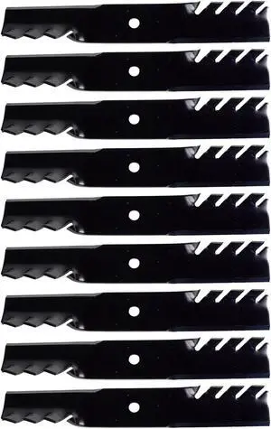 USA Mower Blades® (9) MB110BP Mulching for Bad Boy 038-5350-00 038-5350-0050 Length 16-1/2 in. Width 2-1/2 in. Thickness 0.204 in. Center Hole 5/8 in. 32" 48" Deck