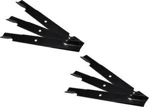 6 USA Mower Blades U15207BP High-Lift for 103-0301 103-0301-S 103-1580-S 103-2530 1-633483 613112 613250 Length 20-1/2 in. Width 2-1/2 in. Thickness .203 in. Center Hole 5/8 in. 60 in. Deck
