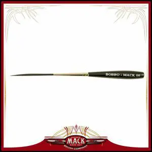 Size 00 Series Bobbo-Mack Super Quad 4 Action Scroll Pinstriper Brush Blue Squirrel & Black Synthetic Hair