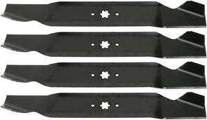 4  USA Mower Blades® MTD616SBP High Lift for MTD 490-110-M115 742-04087 742-04087-0637 742-04126 942-0616 Length 21-3/16 in. Width 2-3/4 in. Thickness .150 in. Center Hole 6 Point Star 42 in. Deck