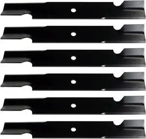 USA Mower Blades (6) U11108BP Standard Medium Lift for Great Dane® D18037 GDU10231 Length 18 in. Width 2-1/2 in. Thickness .203 in. Center Hole 5/8 in. 36 in. 52 in. 54 in. Deck