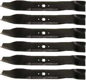 6 USA Mower Blades® MTD616MBP Extra High-Lift for MTD 490-110-M115 742-04087-0637 742-04126 7420616 742-0616 Length 21-3/16 in. Width 2-3/4 in. Thickness .149 in. Center Hole 6 Point Star 42 in. Deck