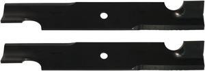 USA Mower Blades® U13750BP (2) High-Lift for Gravely® 8779251 8861651 88993300 046998 Length 17in. Width 2-1/2 in. Thickness .250 in. Center Hole 5/8 in. 32 in. and 50 in. Deck