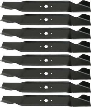 8 USA Mower Blades® MTD616SBP High Lift for MTD 490-110-M115 742-04087 742-04087-0637 742-04126 942-0616 Length 21-3/16 in. Width 2-3/4 in. Thickness .150 in. Center Hole 6 Point Star 42 in. Deck