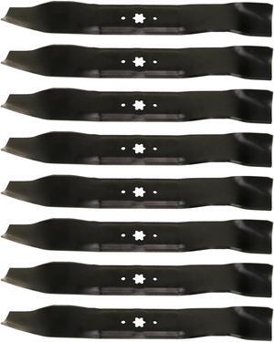8 USA Mower Blades® MTD616MBP Extra High-Lift for MTD 490-110-M115 742-04087-0637 742-04126 7420616 742-0616 Length 21-3/16 in. Width 2-3/4 in. Thickness .149 in. Center Hole 6 Point Star 42 in. Deck