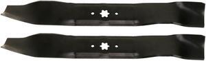 2 USA Mower Blades® MTD616MBP Extra High-Lift for MTD 490-110-M115 742-04087-0637 742-04126 7420616 742-0616 Length 21-3/16 in. Width 2-3/4 in. Thickness .149 in. Center Hole 6 Point Star 42 in. Deck