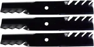 USA Mower Blades® (3) MB110BP Mulching for Bad Boy 038-5350-00 038-5350-0050 Length 16-1/2 in. Width 2-1/2 in. Thickness 0.204 in. Center Hole 5/8 in. 32" 48" Deck