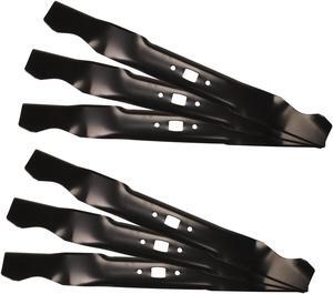 6 USA Mower Blades MTD941BP Medium Lift for MTD® Troy Bilt® 1002810 490-100-M084 742-04276 742-04276S 742-0741 Length 21 in. Width 2-1/4 in. Thickness .134 in. Center Hole Rectangular 21 in. Deck