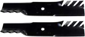 USA Mower Blades (3) CMB0613BP Toothed High Lift Blade Replacement For Gravely® 00273000 04919100 539101496 Length 16 1/4 in. Width 3 in. Thickness .250 in. Center Hole 5/8 in. 48 in. Deck