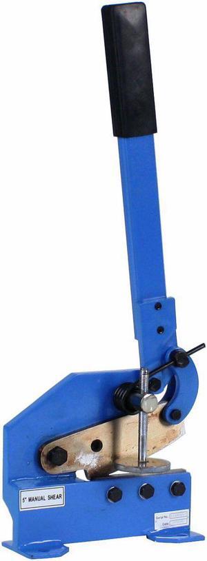 Erie Tools 5" Mounting Benchtop Manual Hand Plate Shear Cuts Sheet Metal, Rebar, and Round Stock Cutter