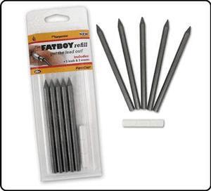 Fastcap Fatboy Pencil Refill Icludes Refill Only 5 Black Lds, 3 Erasers (Pack 3)