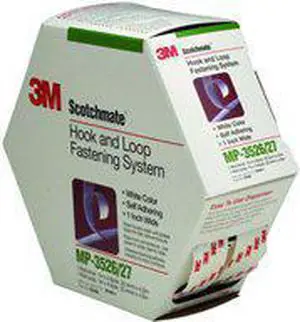 SCOTCHMATE MP3526N/MP3527N 1" W x 15' L Hook-and-Loop Black Reclosable Adhesive