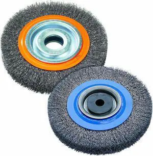 Walter 13B0100 Stringer Bead Wheel Brush - 10 in. Orange Abrasive Wheel Brush