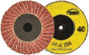 Walter Twist Quick Change Metal Surface Finishing Abrasive Flap Disc, 2-1/2" Diameter, Grit 40 (Pack of 10)