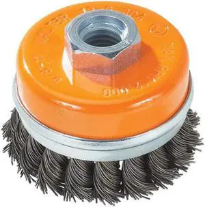 Walter 13G604 Knot Twisted Wire Cup Brush - 6 in. Carbon Steel Brush
