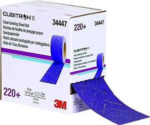 3M Cubitron II Hookit Clean Sanding Sheet Roll, 34447, 220+ grade, 70 mm x 12 m