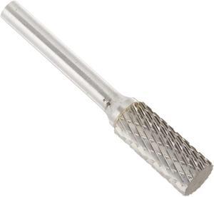 Walter01V038 TungstenCarbide Bur 7/16 in X 1 in Double Cut Bur with 1/4 in Shank