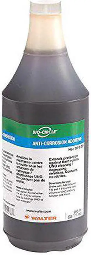 Walter 53G001 Corrosion Inhibitor Liquid 950mL Aqueous Cleaner, Foamless Formula